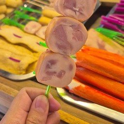 สเต็กแฮมหมู 3 ชิ้น