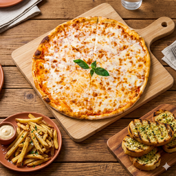 พิซซ่ามาการิต้า ขนาด 12 นิ้ว ฟรี ขนมปังกระทียม หรือเฟรนซ์ฟรายส์