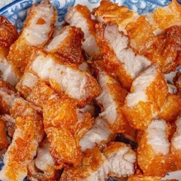 สามชั้นทอดน้ำจิ้มแจ่ว(กับข้าว)