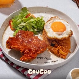 Spicy Crispy Chicken American Fried Rice