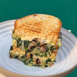 Spinach Mushrooms Melt Toast