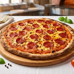 พิซซ่าเปปเปอร์โรนี ขนาด 12 นิ้ว ฟรี ขนมปังกระทียม หรือเฟรนซ์ฟรายส์