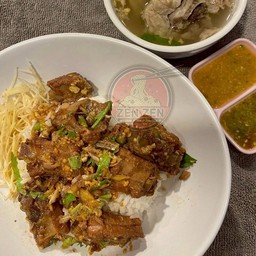 ข้าวต้มแห้งซี่โครงหมูตุ๋น/ ข้าวแห้งซี่โครงหมูตุ๋น