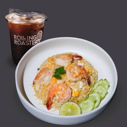 Set ข้าวผัดกุ้ง + เครื่องดื่ม