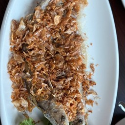 ปลาเนื้ออ่อนทอดกระเทียม