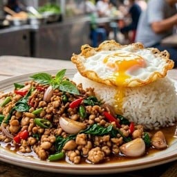 นกต่ออาหารตามสั่ง/สุกี้ ตรงข้ามตลาดท่าอิฐ