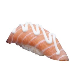 A28 ซูชิแซลมอนซอสมายองเนส (Salmon with Mayonnaise Sauce Sushi)