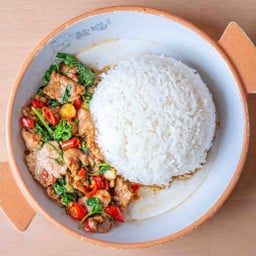 ข้าวเนื้อผัดพริกดอง