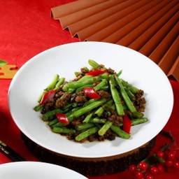 ถั่วแขกผัดหมูสับ