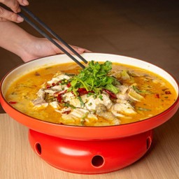 ปลากระพง ต้มผักกาดดอง