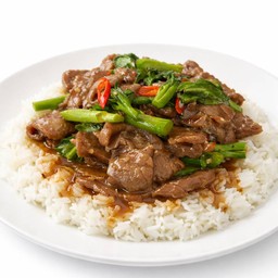 ข้าวราดผัดคะน้า