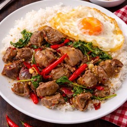 ข้าวผัดกะเพราตับไก่