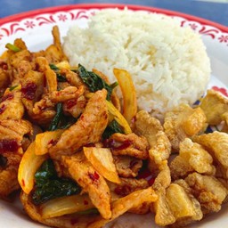 ผัดพริกเผาราดข้าว.