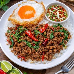 ข้าวผัดกะเพราเนื้อบด