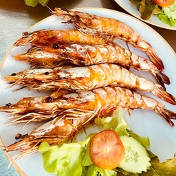 กุ้งเผา (ครึ่งกิโล) 6ตัว