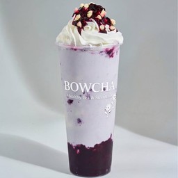 นมสดบลูเบอร์รี่ปั่น วิปครีม