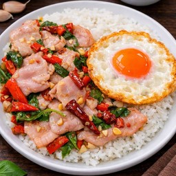 ข้าวผัดกะเพราเบค่อน