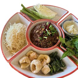 ชุดหลู้ หมูคั้วสุก ဝက်သွေးနှပ်သုတ် (သို့) ဝက်သွေးချက်