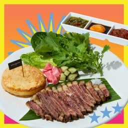 ชิ้น Angus Striploin