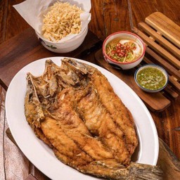 ปลากระพงทอดน้ำปลา ငါးကပ္ပံ ငံပြာရည်ကြော်