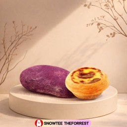 ทาร์ตไข่โปรตุเกสสูตรทำมือ+ขนมปังมันม่วง