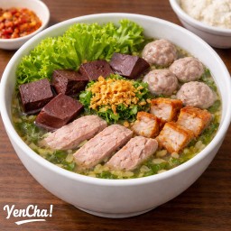 YenChaเย็นชา! ข้าวหมูแดง-หมูกรอบ-ต้มเลือดหมู