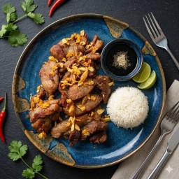 หมูคลุกทอดกระเทียม