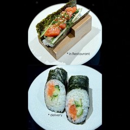 明太子Temaki Sushi Mentaikoซูชิม้วนเมนไทโกะ