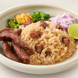 L ข้าวผัดมันกากหมูเนื้อแดดเดียว