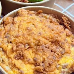 ข้าวไข่เจียว+หมูสับ