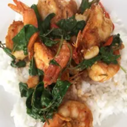 ข้าวกระเพรากุ้ง