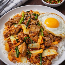 ข้าวผัดพริกเผาตับไก่