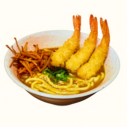 อุด้งแกงกะหรี่กุ้งทอด