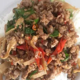 ข้าวหมูสับหน่อไม้ดอง