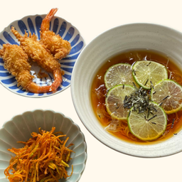 โซเม็งมะนาวเซ็ทกุ้งทอด