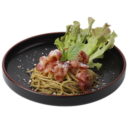 สปาเกตตีเพรสโต้เบคอน (Pesto Bacon)