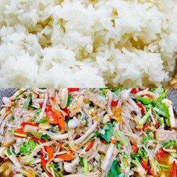 ชุด ข้าวเหนียว+ซุปเห็ดรวม ( 200 กรัม) พร้อมรับประทาน