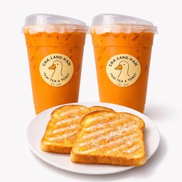 ชาไทย 2 ขนมปัง 2