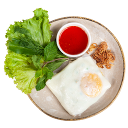 ปากหม้อไข่ดาว  (Vietnamese Rice Rolls with Star Egg