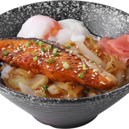 ข้าวหน้าแซลมอนเทอริยากิ (Salmon Teriyaki Don)