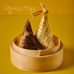 (2ชิ้น) ข้าวเหนียวดำ ไก่หยองไข่เค็ม