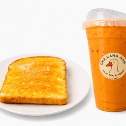 [เซตสุดฮิต] ชาไทย สูตรเฉพาะร้าน + ขนมปังปิ้ง เนย-น้ำตาล 2 แผ่น