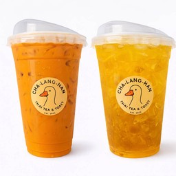 [เซตสุดฮิต] ชาไทย (แก้วใหญ่ 22 ออนซ์) + ชาเขียวมะลิใส