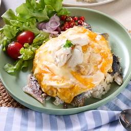 .ข้าวขยำปู ปลาทู ไข่นุ่ม.