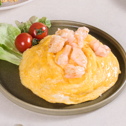 .ข้าวไข่นุ่ม กุ้ง.