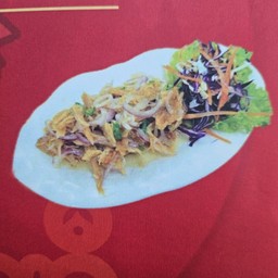 Grill dry fish salad