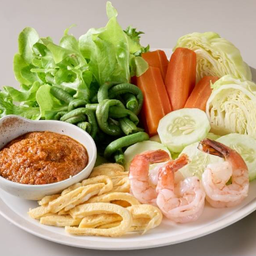 .ชุดน้ำพริกมันกุ้ง กุ้ง.