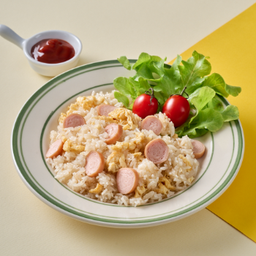 .ข้าวผัดไส้กรอก .