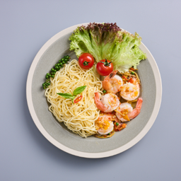 .สปาเก็ตตี้กุ้งผัดฉ่า.