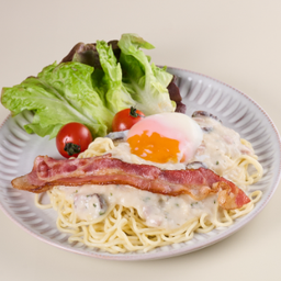 .สปาเก็ตตี้คาโบนาร่า ไข่ เบค่อน.